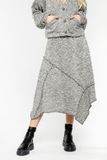 Asymetrická sukňa v šedom melíre